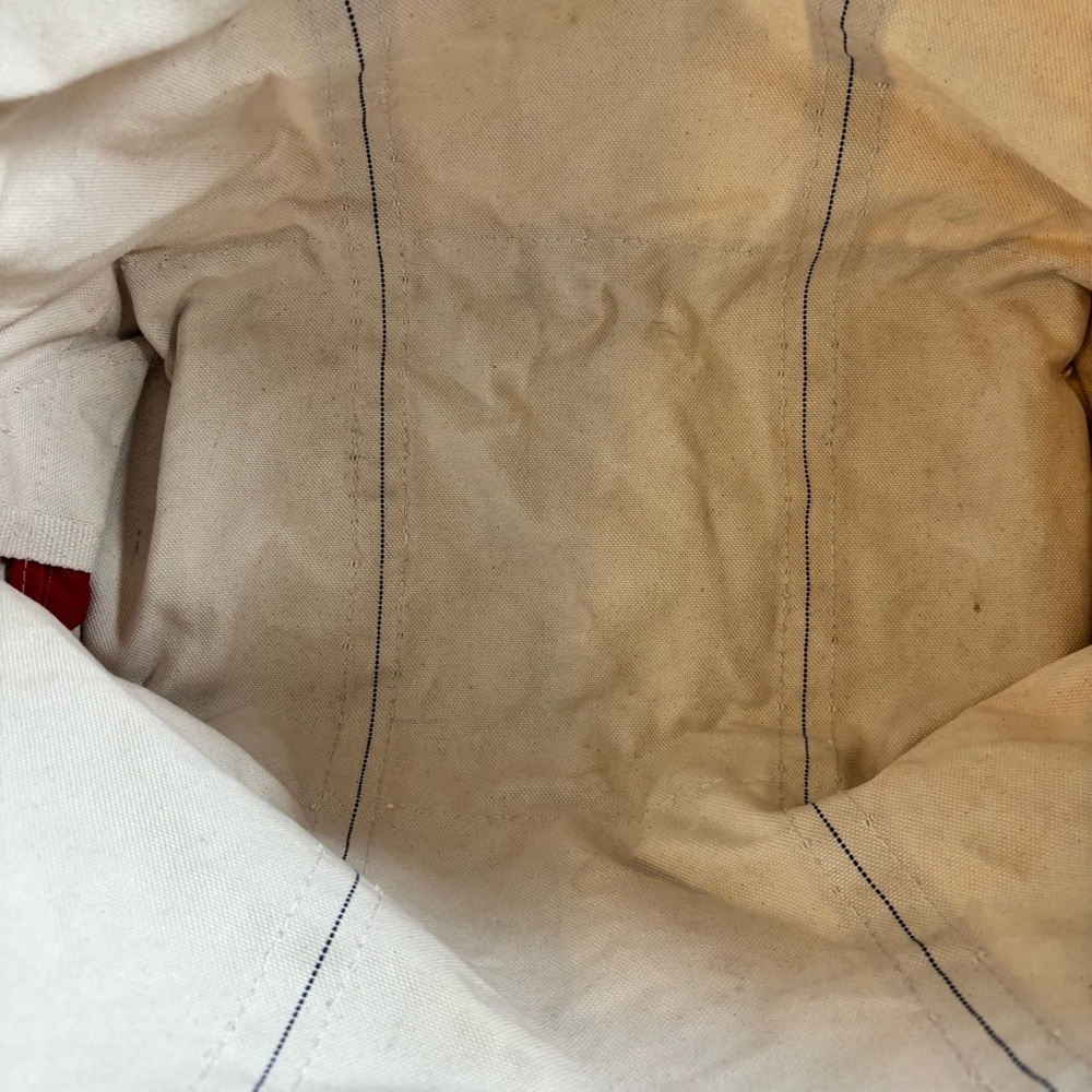 🎈Vintage LL Bean Red and White Canvas Boat and Tote Bag - Picture 7 of 9